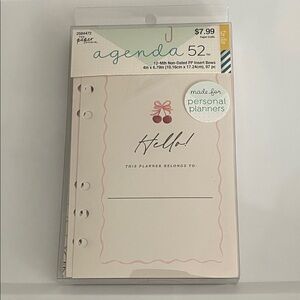 **FINAL PRICE** The Paper Studio/Agenda 52 Personal 12-Month Planner Inserts